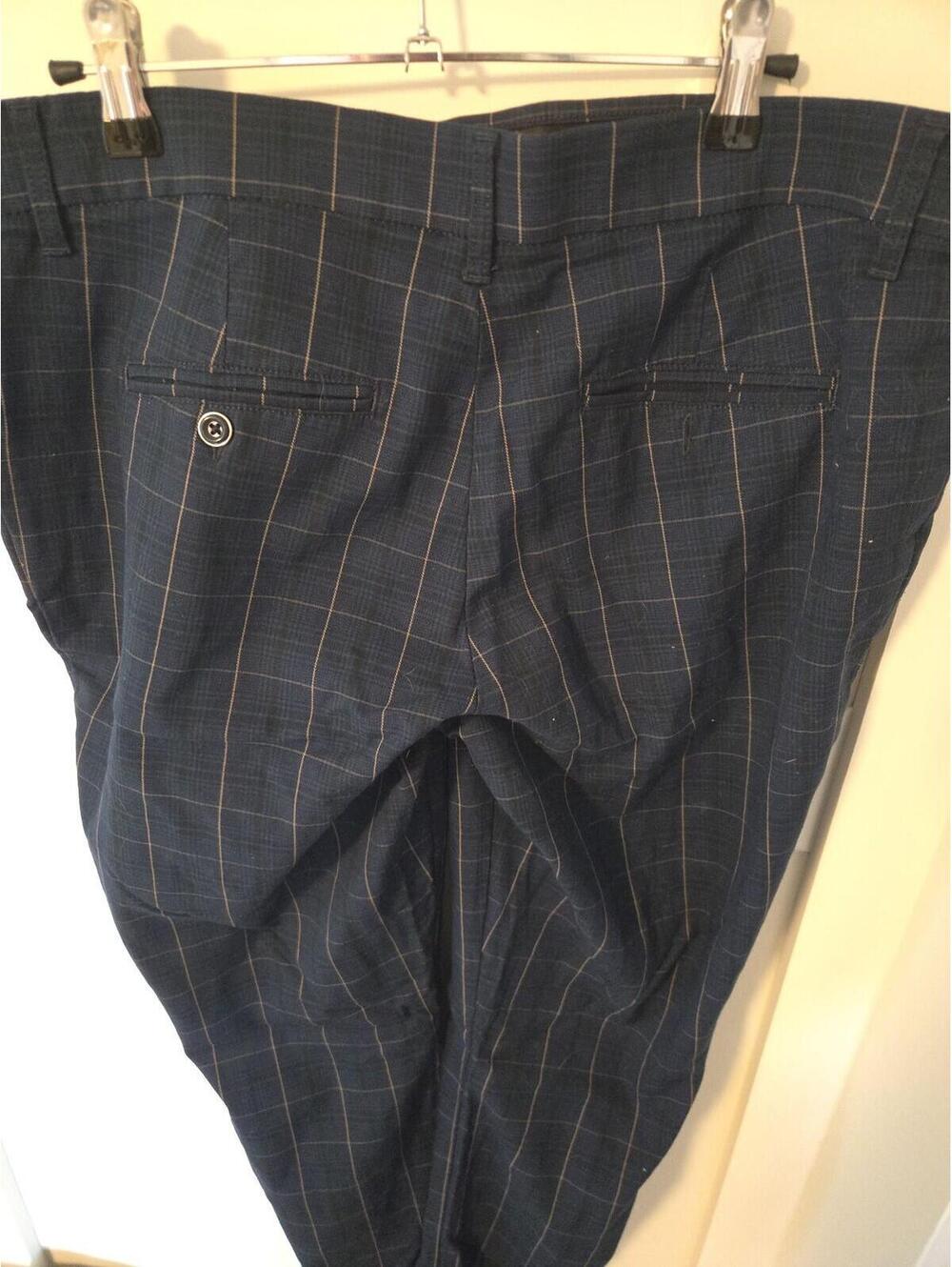 Lee Flex Motion Regular Fit Straight Leg Plaid Trousers Size 12 Long - Picture 3 of 5